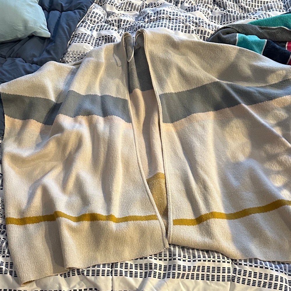 LOFT color block sweater/poncho